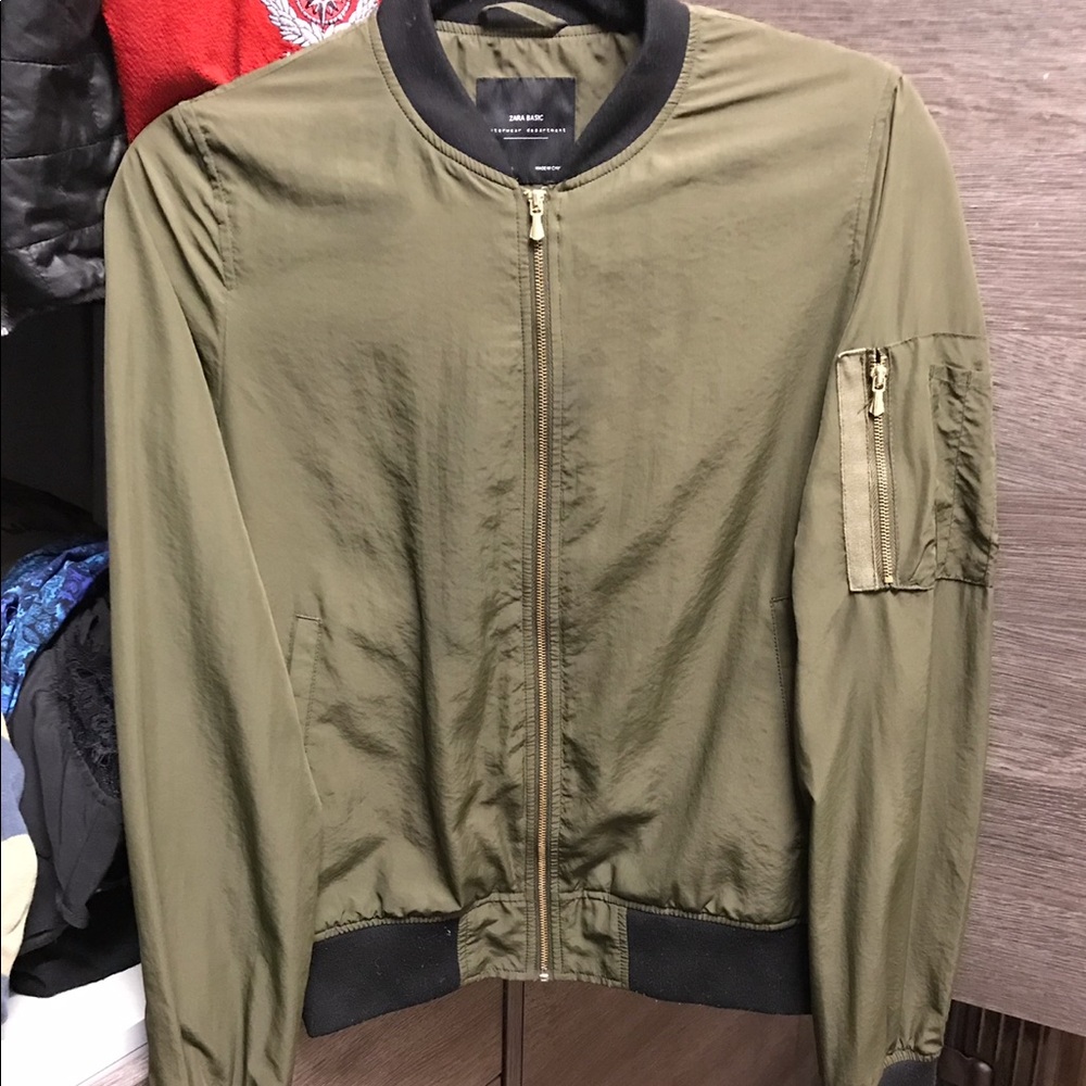 Zara Yeezy Green Bomber Jacket